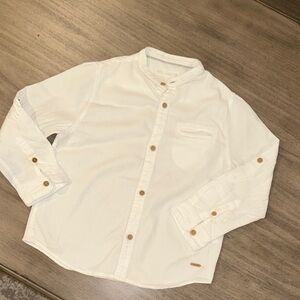 Zara Men's Cream Button-Down Shirt